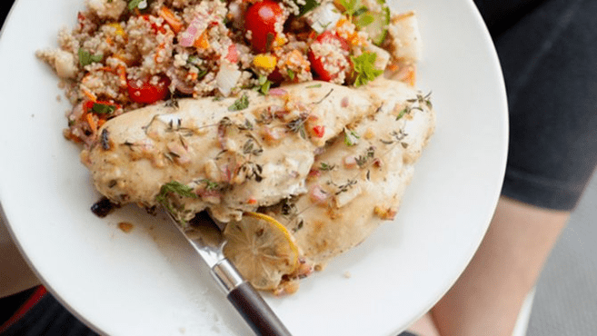 losos s quinoou na bielkovinovej diéte
