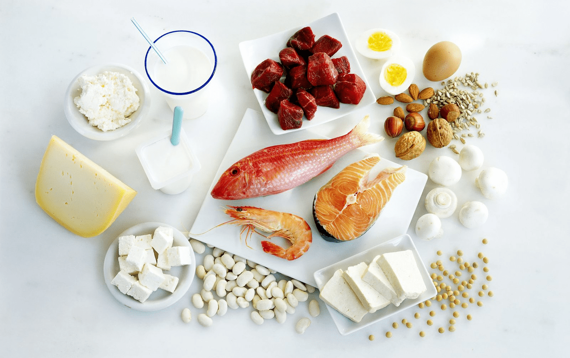 potraviny s vysokým obsahom bielkovín
