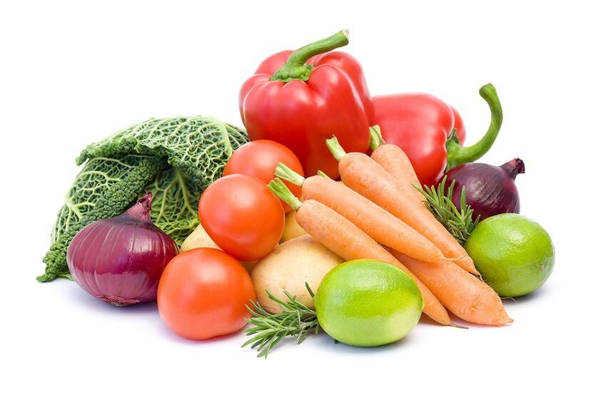 Rozmanitá zelenina - strava druhého dňa diéty 6 okvetných lístkov